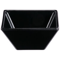 GET ML-257-BK Siciliano 3 oz. Black Melamine 3" Square Petite Bowl - 48/Case