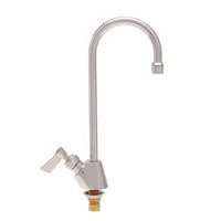 Fisher 3026 Deck Mounted Faucet with 3 1/2" Rigid Gooseneck Nozzle, 2.2 GPM Aerator, and Lever Handle