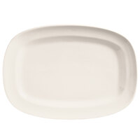 Libbey BW-1124 Basics 12" x 8 1/2" Bright White Porcelain Racetrack Plate - 12/Case