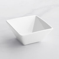 Acopa 18 oz. Square Bright White Porcelain Bowl - 24/Case