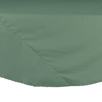 Intedge 132" Round Seafoam Green Seamed 65/35 Poly/Cotton Blend Hemmed Cloth Table Cover