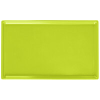 Tablecraft CW2115LG 10 1/2" x 6 1/2" x 3/8" Lime Green Cast Aluminum Fourth Size Rectangular Cooling Platter