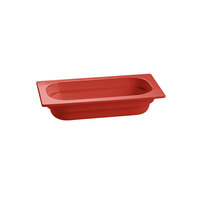 Tablecraft CW350R 12 3/4" x 6 7/8" x 4" Red 1/3 Size Deep Cast Aluminum Food Pan