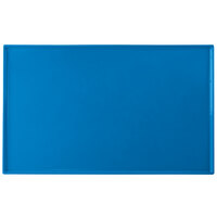 Tablecraft CW2111SBL 21" x 12 7/8" x 3/8" Sky Blue Cast Aluminum Rectangular Cooling Platter