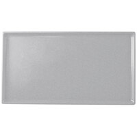 Tablecraft CW2114N 12 7/8" x 7" x 3/8" Natural Cast Aluminum Third Size Rectangular Cooling Platter