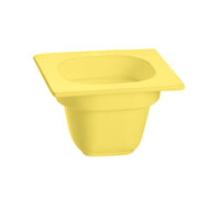 Tablecraft CW360Y 6 1/8" x 6 3/8" x 4" Yellow 1/6 Size Deep Cast Aluminum Food Pan