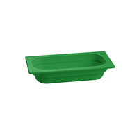 Tablecraft CW340GN 12 3/4" x 6 7/8" x 2 1/2" Green 1/3 Size Cast Aluminum Food Pan