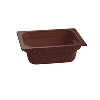 Tablecraft CW320MRS 12 3/4" x 10 3/8" x 4" Maroon Speckle Half Size Deep Cast Aluminum Food Pan