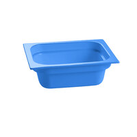 Tablecraft CW320CBL 12 3/4" x 10 3/8" x 4" Cobalt Blue Half Size Deep Cast Aluminum Food Pan