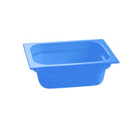 Tablecraft CW320BS 12 3/4" x 10 3/8" x 4" Blue Speckle Half Size Deep Cast Aluminum Food Pan