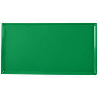 Tablecraft CW2114GN 12 7/8" x 7" x 3/8" Green Cast Aluminum Third Size Rectangular Cooling Platter