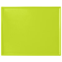 Tablecraft CW2112LG 12 7/8" x 10 1/2" x 3/8" Lime Green Cast Aluminum Rectangular Cooling Platter