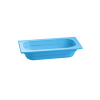 Tablecraft CW350SBL 12 3/4" x 6 7/8" x 4" Sky Blue 1/3 Size Deep Cast Aluminum Food Pan