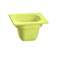 Tablecraft CW360LG 6 1/8" x 6 3/8" x 4" Lime Green 1/6 Size Deep Cast Aluminum Food Pan