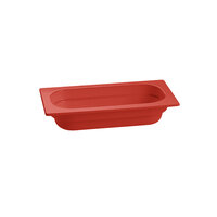 Tablecraft CW340R 12 3/4" x 6 7/8" x 2 1/2" Red 1/3 Size Cast Aluminum Food Pan