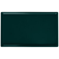 Tablecraft CW2115HGN 10 1/2" x 6 1/2" x 3/8" Hunter Green Cast Aluminum Fourth Size Rectangular Cooling Platter