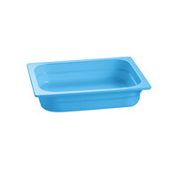 Tablecraft CW310SBL 12 3/4" x 10 3/8" x 2 1/2" Sky Blue Half Size Cast Aluminum Food Pan