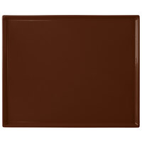 Tablecraft CW2112BR 12 7/8" x 10 1/2" x 3/8" Brown Cast Aluminum Rectangular Cooling Platter