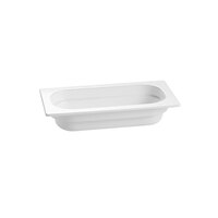 Tablecraft CW340W 12 3/4" x 6 7/8" x 2 1/2" White 1/3 Size Cast Aluminum Food Pan