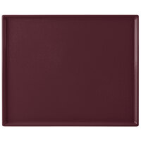 Tablecraft CW2112MRS 12 7/8" x 10 1/2" x 3/8" Maroon Speckle Cast Aluminum Rectangular Cooling Platter