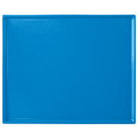 Tablecraft CW2112SBL 12 7/8" x 10 1/2" x 3/8" Sky Blue Cast Aluminum Rectangular Cooling Platter