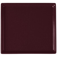 Tablecraft CW2116MRS 7" x 6 1/2" x 3/8" Maroon Speckle Cast Aluminum Sixth Size Rectangular Cooling Platter