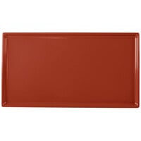 Tablecraft CW2114CP 12 7/8" x 7" x 3/8" Copper Cast Aluminum Third Size Rectangular Cooling Platter