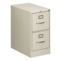 HON 512PQ 510 Series Light Gray Two-Drawer Full-Suspension Letter Filing Cabinet - 15" x 25" x 29"