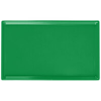 Tablecraft CW2115GN 10 1/2" x 6 1/2" x 3/8" Green Cast Aluminum Fourth Size Rectangular Cooling Platter