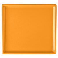 Tablecraft CW2116X 7" x 6 1/2" x 3/8" Orange Cast Aluminum Sixth Size Rectangular Cooling Platter