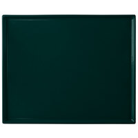 Tablecraft CW2112HGN 12 7/8" x 10 1/2" x 3/8" Hunter Green Cast Aluminum Rectangular Cooling Platter