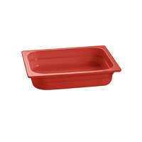 Tablecraft CW310R 12 3/4" x 10 3/8" x 2 1/2" Red Half Size Cast Aluminum Food Pan