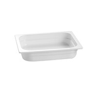 Tablecraft CW310W 12 3/4" x 10 3/8" x 2 1/2" White Half Size Cast Aluminum Food Pan