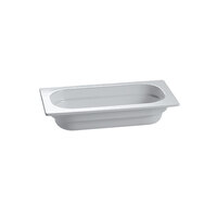 Tablecraft CW350GY 12 3/4" x 6 7/8" x 4" Gray 1/3 Size Deep Cast Aluminum Food Pan