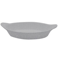 Tablecraft CW1730GR 24 oz. Granite Cast Aluminum Oval Server with Shell Handles