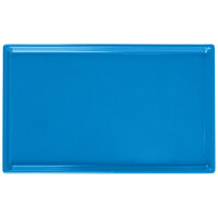 Tablecraft CW2115SBL 10 1/2" x 6 1/2" x 3/8" Sky Blue Cast Aluminum Fourth Size Rectangular Cooling Platter