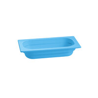 Tablecraft CW340SBL 12 3/4" x 6 7/8" x 2 1/2" Sky Blue 1/3 Size Cast Aluminum Food Pan