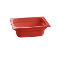 Tablecraft CW320R 12 3/4" x 10 3/8" x 4" Red Half Size Deep Cast Aluminum Food Pan