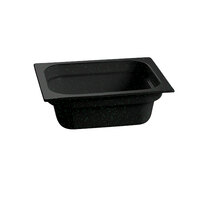 Tablecraft CW320BKGS 12 3/4" x 10 3/8" x 4" Black with Green Speckle Half Size Deep Cast Aluminum Food Pan