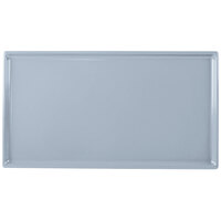 Tablecraft CW2114GY 12 7/8" x 7" x 3/8" Gray Cast Aluminum Third Size Rectangular Cooling Platter