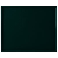 Tablecraft CW2112HGNS 12 7/8" x 10 1/2" x 3/8" Hunter Green with White Speckle Cast Aluminum Rectangular Cooling Platter