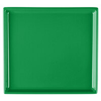 Tablecraft CW2116GN 7" x 6 1/2" x 3/8" Green Cast Aluminum Sixth Size Rectangular Cooling Platter