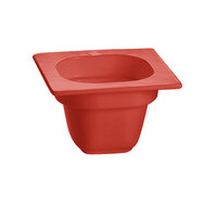 Tablecraft CW360R 6 1/8" x 6 3/8" x 4" Red 1/6 Size Deep Cast Aluminum Food Pan