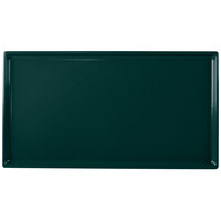 Tablecraft CW2114HGN 12 7/8" x 7" x 3/8" Hunter Green Cast Aluminum Third Size Rectangular Cooling Platter