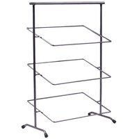 Clipper Mill by GET IR-907 POP 22" x 11" Gray Powder Coated Iron Rectangular 3-Tier Tilted Pane Stand