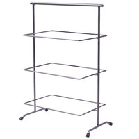 Clipper Mill by GET IR-902 POP 22 3/4" x 11" Gray Powder Coated Iron Rectangular 3-Tier Pane Stand