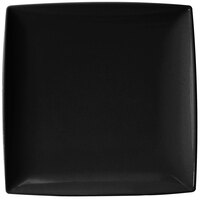 Thunder Group 29007BK Classic Black 7 1/4" x 7 1/4" Square Melamine Plate - 12/Pack