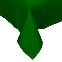 Intedge 54" x 110" Rectangular Green Hemmed 65/35 Poly/Cotton Blend Cloth Table Cover