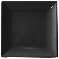 Thunder Group 29004BK Classic Black 4 1/2" x 4 1/2" Square Melamine Plate - 12/Pack