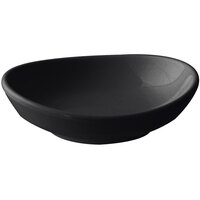 Thunder Group 19035BK Classic Black 2 oz. Round Melamine Saucer - 12/Pack